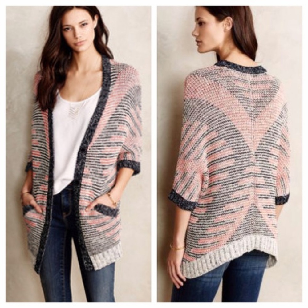 Anthropologie oversized short sleeve cardigan